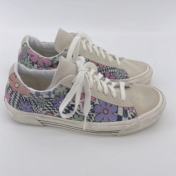 Vans Sid Dx Anaheim Factory Retro suede floral checker lace up sneaker shoes 8.5 - Picture 1 of 6